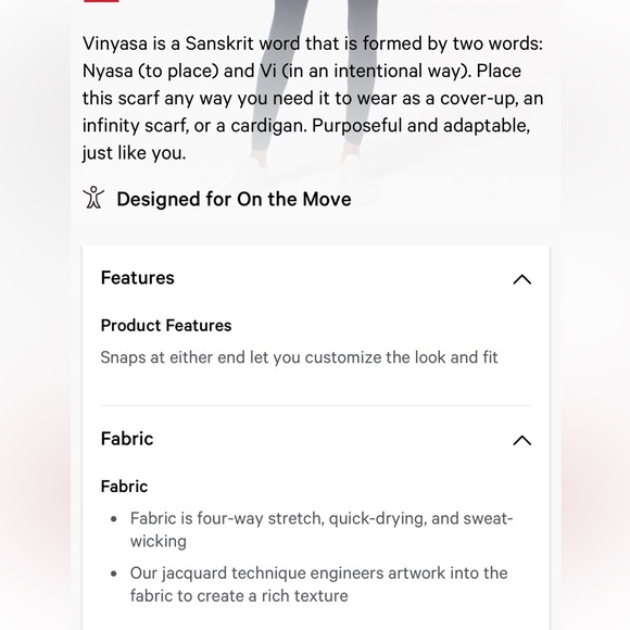 Lululemon Vinyasa scarf- many possible ways to wear it!🖤 - Picture 2 of 11